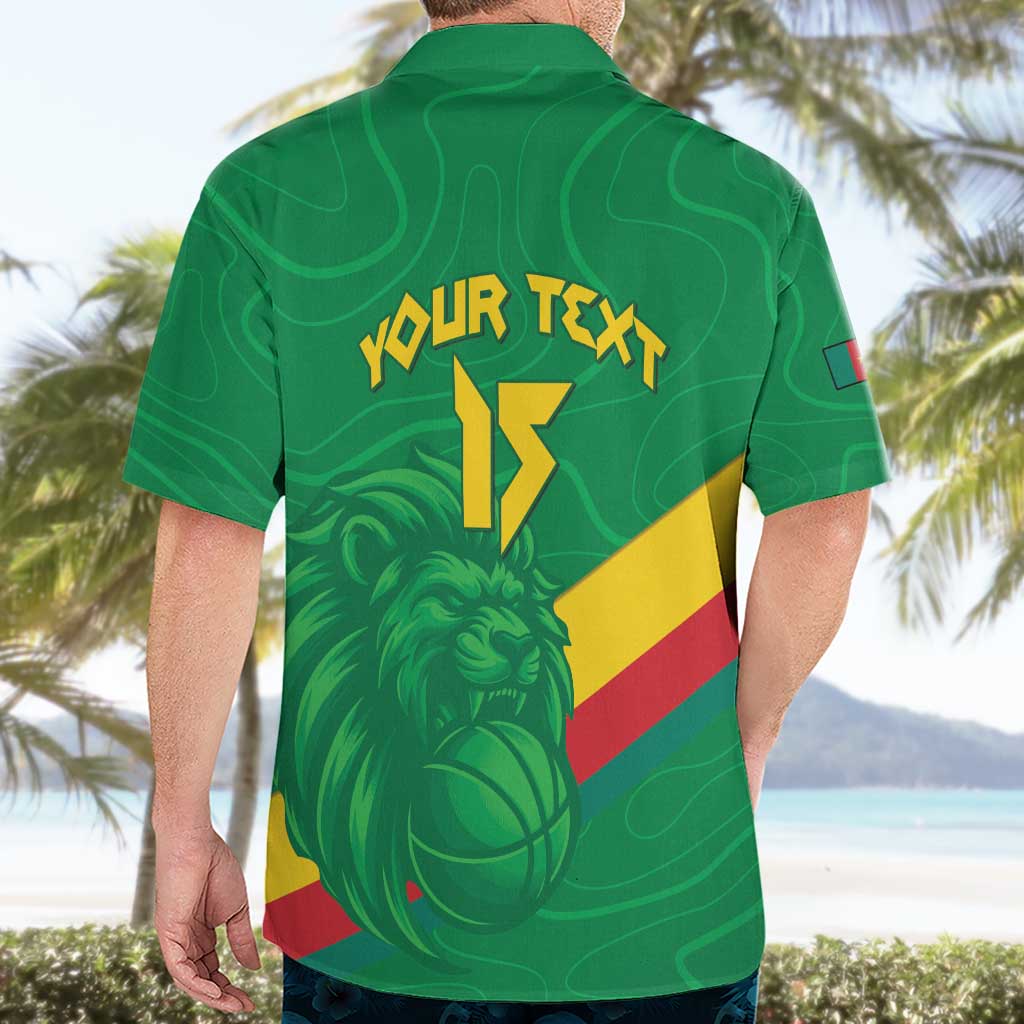 Custom Cameroon Basketball Hawaiian Shirt Go Champions Indomitable Lions - Wonder Print Shop