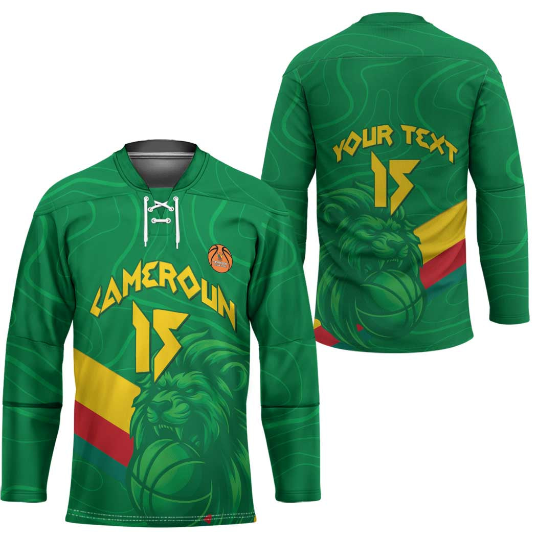 Custom Cameroon Basketball Hockey Jersey Go Champions Indomitable Lions - Wonder Print Shop