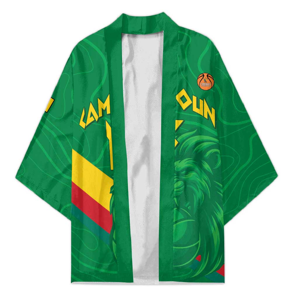 Custom Cameroon Basketball Kimono Go Champions Indomitable Lions - Wonder Print Shop