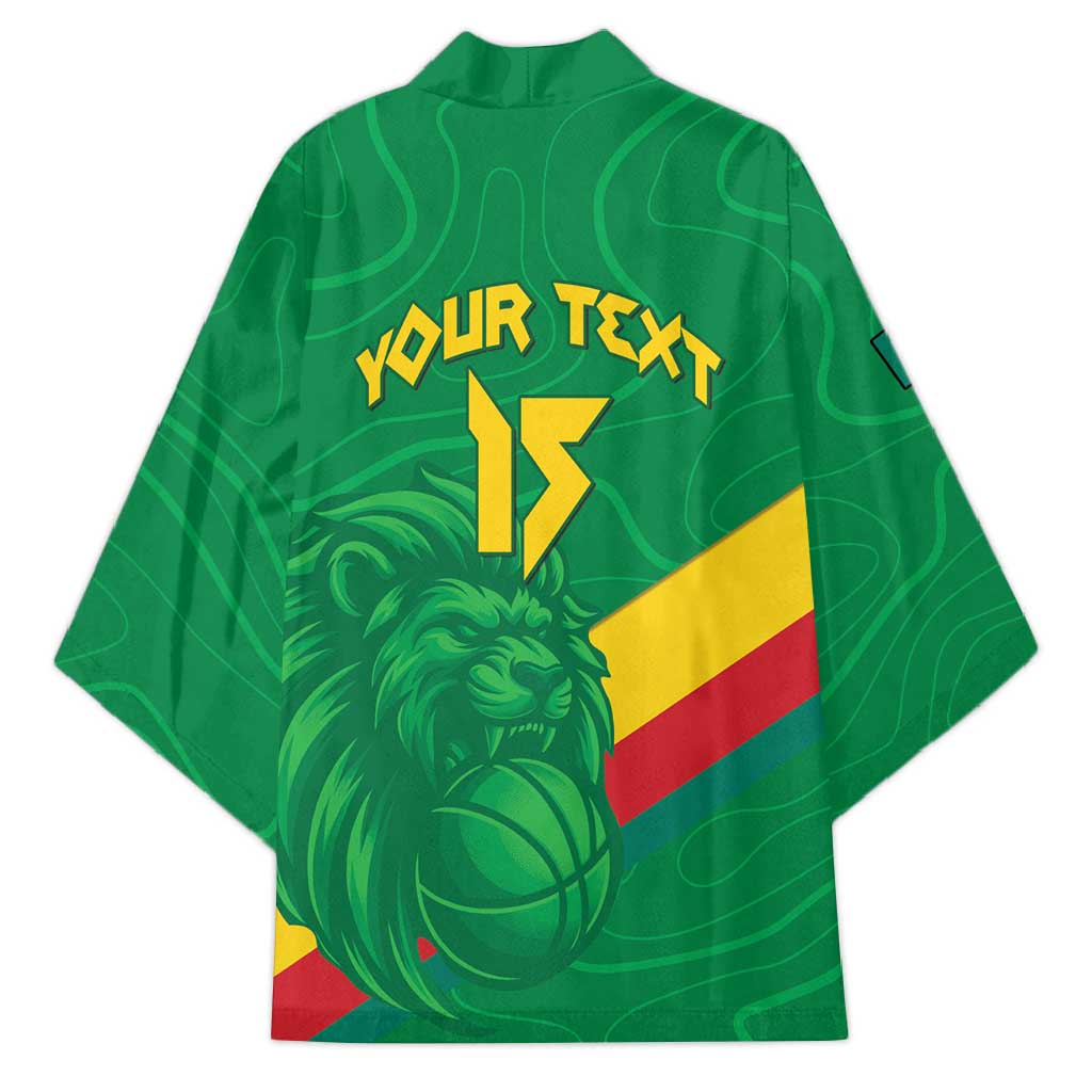 Custom Cameroon Basketball Kimono Go Champions Indomitable Lions - Wonder Print Shop