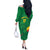 Custom Cameroon Basketball Off The Shoulder Long Sleeve Dress Go Champions Indomitable Lions - Wonder Print Shop