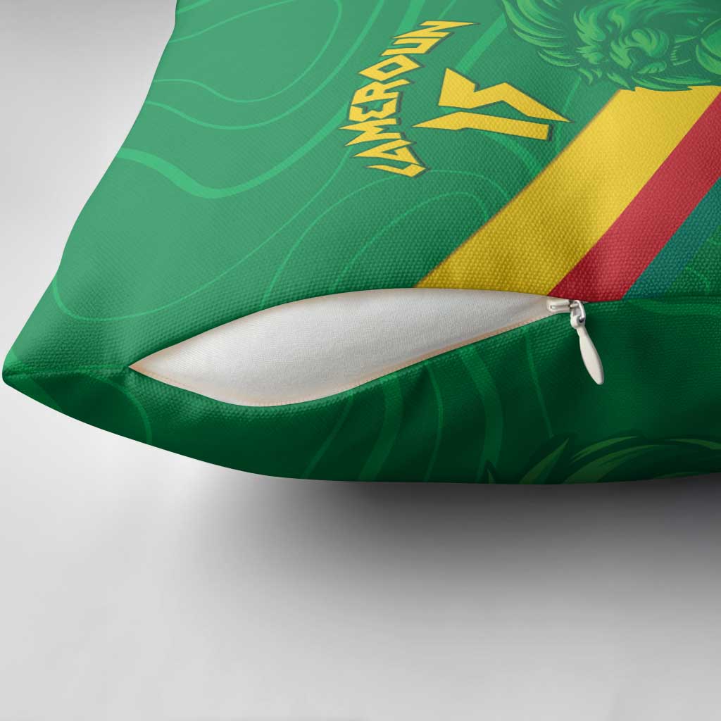 Custom Cameroon Basketball Pillow Cover Go Champions Indomitable Lions - Wonder Print Shop