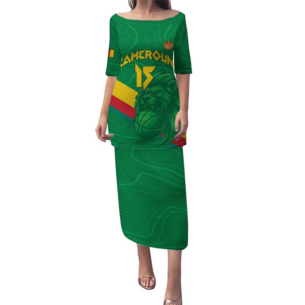 Custom Cameroon Basketball Puletasi Go Champions Indomitable Lions - Wonder Print Shop