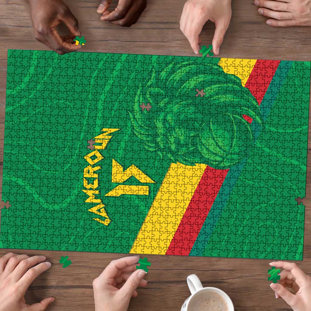 Custom Cameroon Basketball Puzzle Go Champions Indomitable Lions - Wonder Print Shop