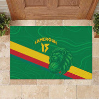 Custom Cameroon Basketball Rubber Doormat Go Champions Indomitable Lions - Wonder Print Shop