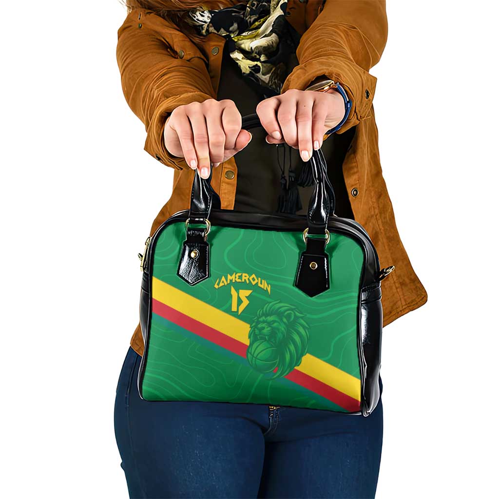 Custom Cameroon Basketball Shoulder Handbag Go Champions Indomitable Lions - Wonder Print Shop
