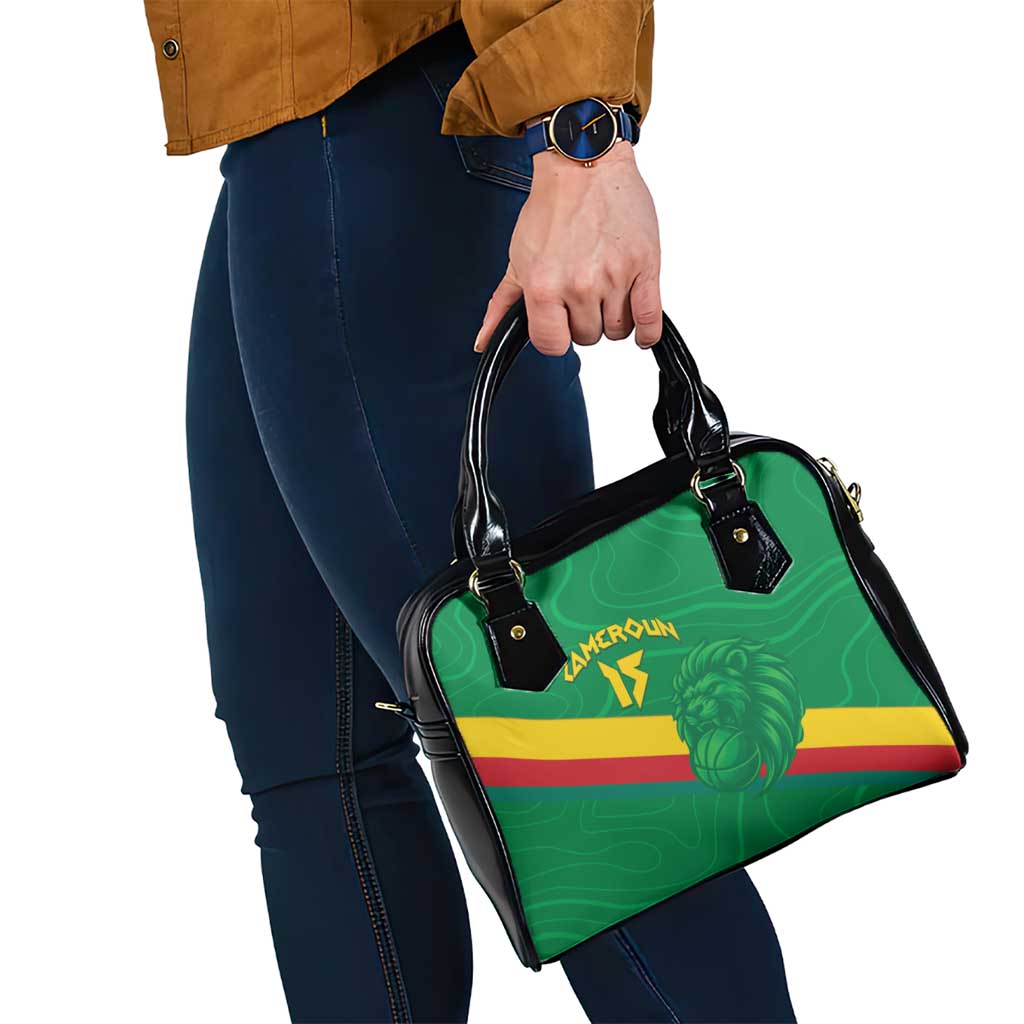 Custom Cameroon Basketball Shoulder Handbag Go Champions Indomitable Lions - Wonder Print Shop