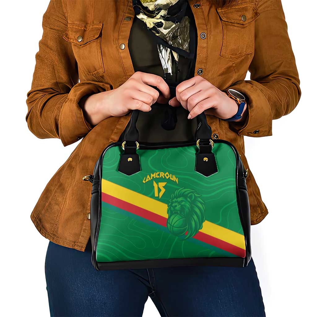 Custom Cameroon Basketball Shoulder Handbag Go Champions Indomitable Lions - Wonder Print Shop