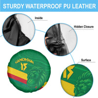 Custom Cameroon Basketball Spare Tire Cover Go Champions Indomitable Lions - Wonder Print Shop