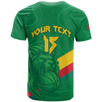 Custom Cameroon Basketball T Shirt Go Champions Indomitable Lions - Wonder Print Shop