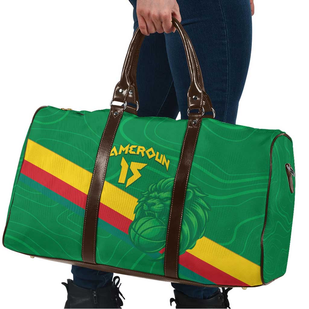 Custom Cameroon Basketball Travel Bag Go Champions Indomitable Lions - Wonder Print Shop