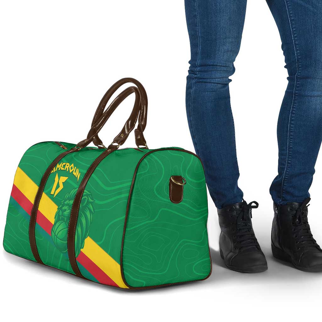 Custom Cameroon Basketball Travel Bag Go Champions Indomitable Lions - Wonder Print Shop