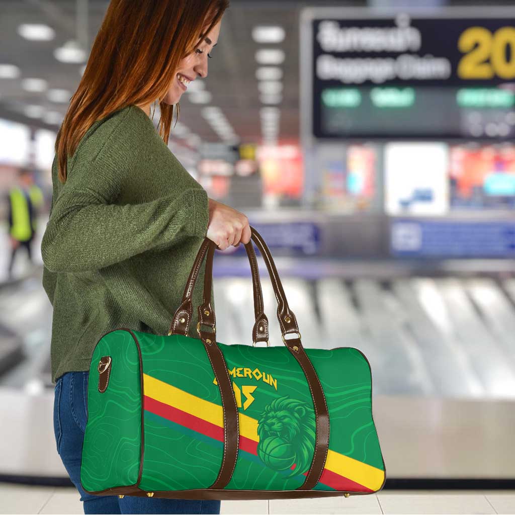 Custom Cameroon Basketball Travel Bag Go Champions Indomitable Lions - Wonder Print Shop