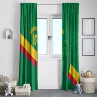 Custom Cameroon Basketball Window Curtain Go Champions Indomitable Lions - Wonder Print Shop