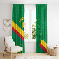 Custom Cameroon Basketball Window Curtain Go Champions Indomitable Lions - Wonder Print Shop