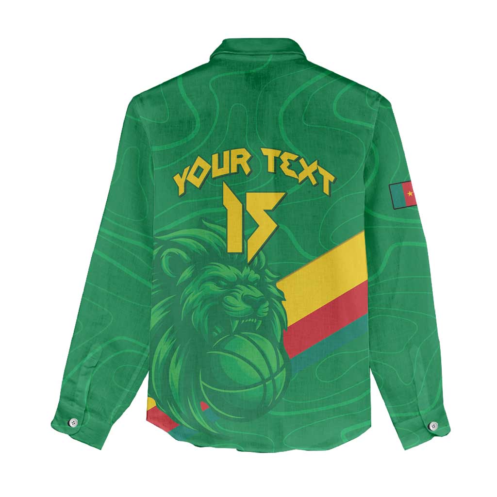 Custom Cameroon Basketball Women Casual Shirt Go Champions Indomitable Lions - Wonder Print Shop