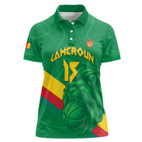Custom Cameroon Basketball Women Polo Shirt Go Champions Indomitable Lions - Wonder Print Shop