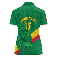Custom Cameroon Basketball Women Polo Shirt Go Champions Indomitable Lions - Wonder Print Shop