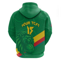 Custom Cameroon Basketball Zip Hoodie Go Champions Indomitable Lions - Wonder Print Shop
