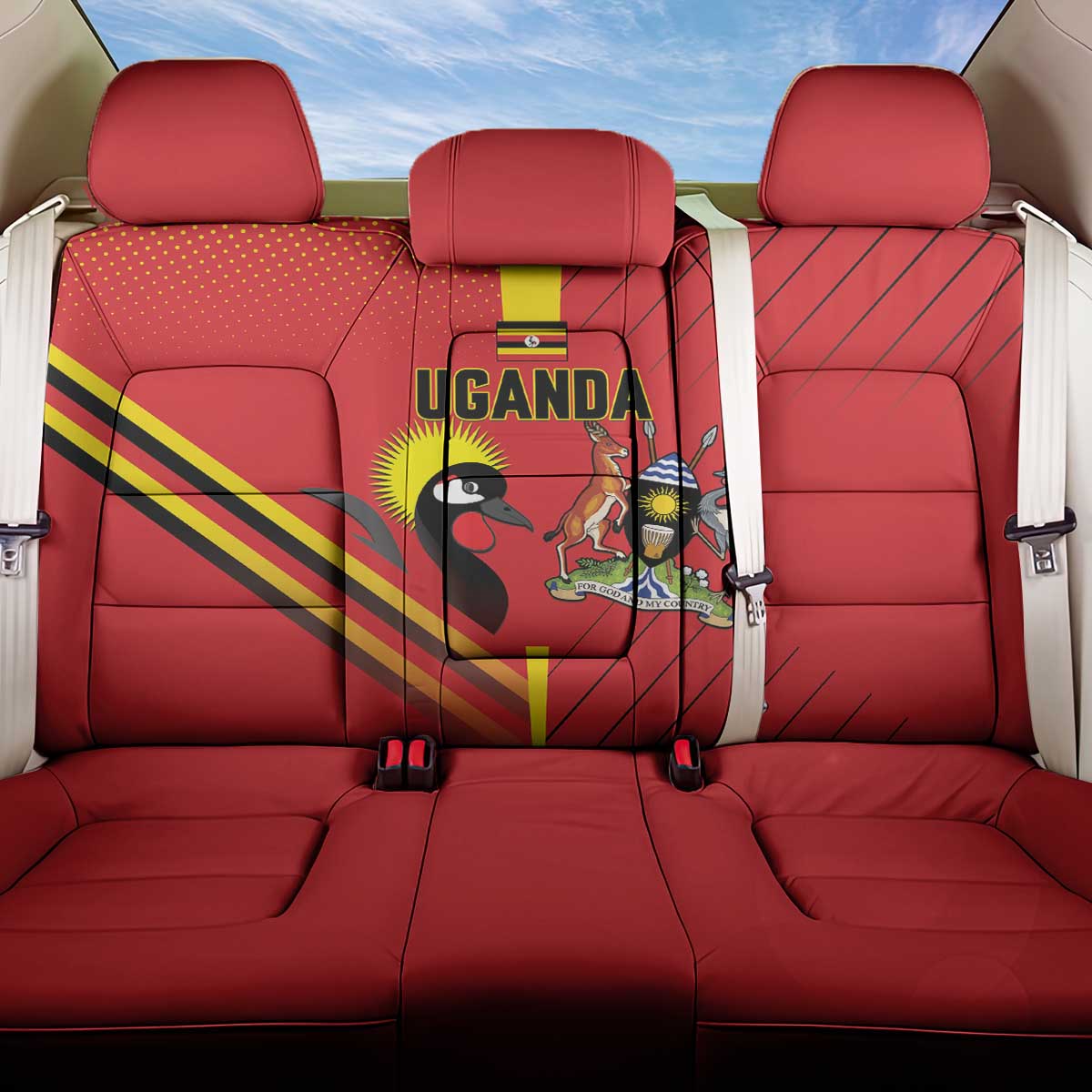 Uganda Basketball Back Car Seat Cover Go Silverbacks - Wonder Print Shop
