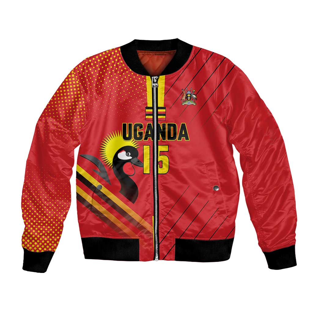 Custom Uganda Basketball Bomber Jacket Go Silverbacks - Wonder Print Shop