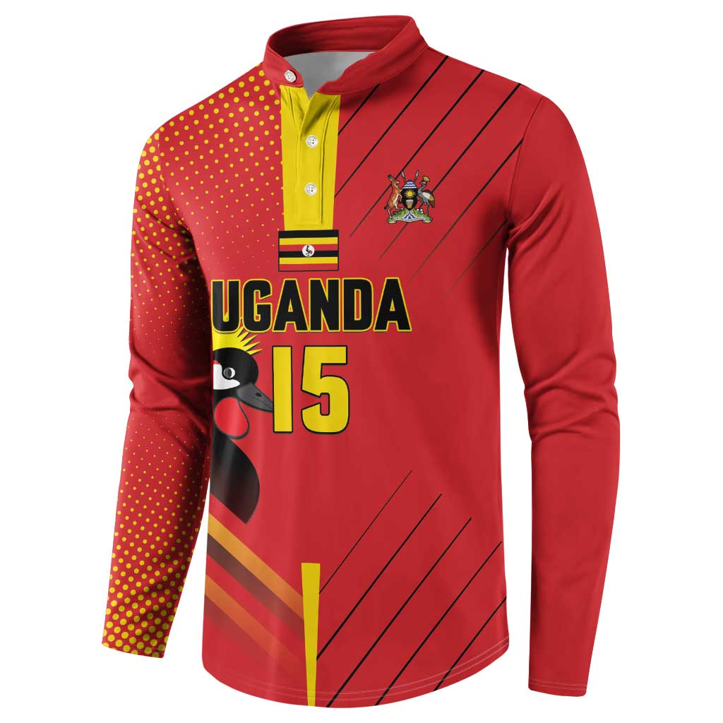 Custom Uganda Basketball Button Sweatshirt Go Silverbacks - Wonder Print Shop