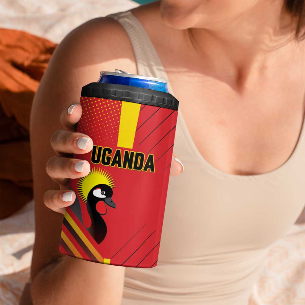 Custom Uganda Basketball 4 in 1 Can Cooler Tumbler Go Silverbacks - Wonder Print Shop