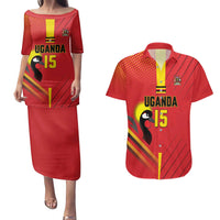 Custom Uganda Basketball Couples Matching Puletasi and Hawaiian Shirt Go Silverbacks - Wonder Print Shop