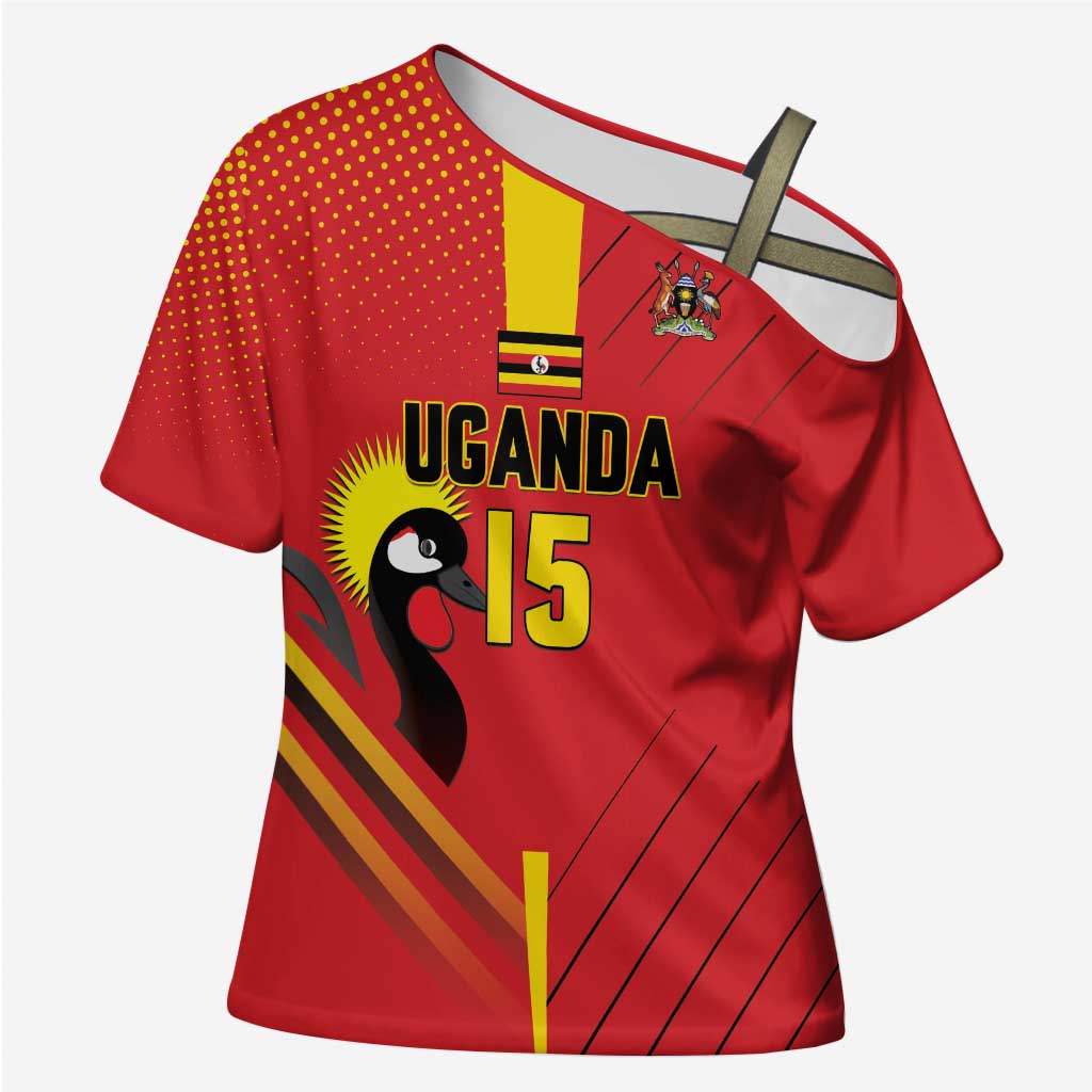 Custom Uganda Basketball Cross Shoulder Shirt Go Silverbacks - Wonder Print Shop