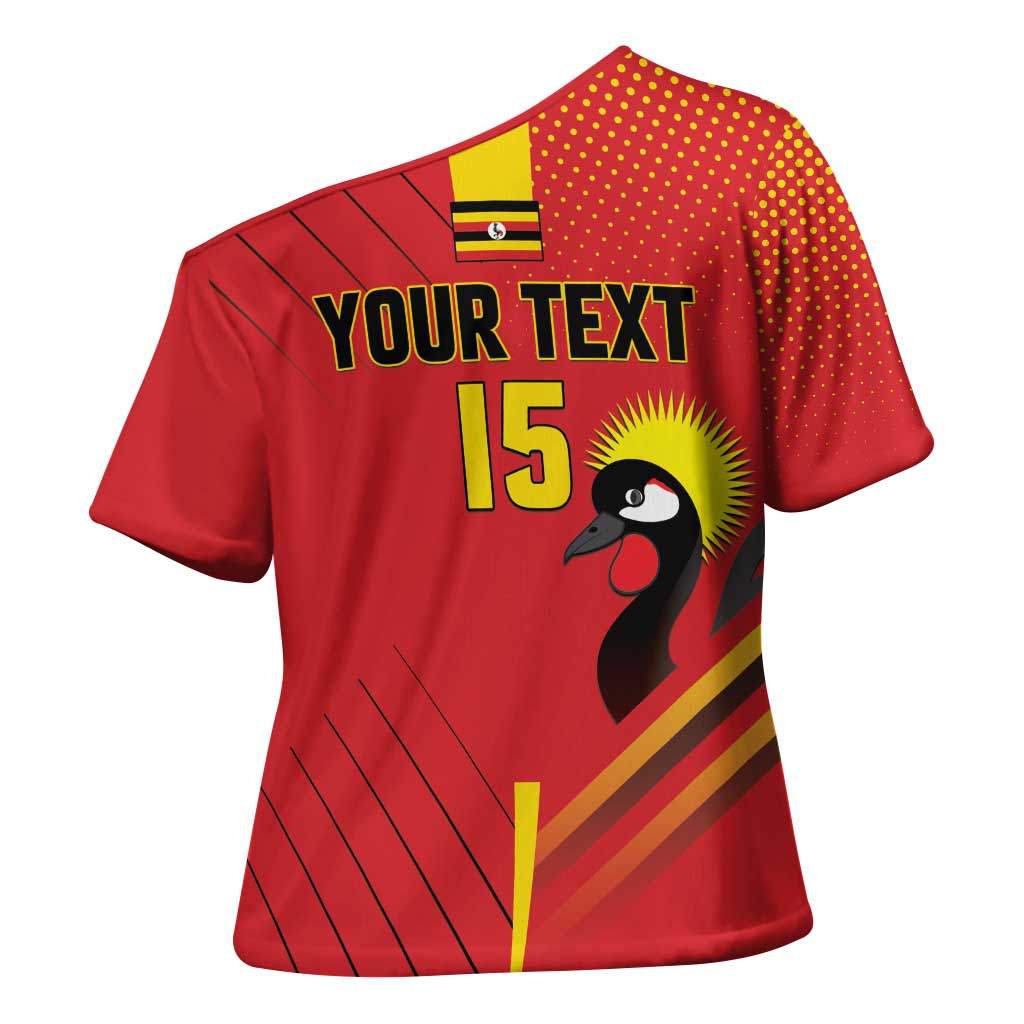Custom Uganda Basketball Cross Shoulder Shirt Go Silverbacks - Wonder Print Shop