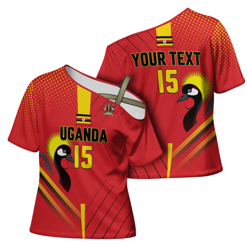 Custom Uganda Basketball Cross Shoulder Shirt Go Silverbacks - Wonder Print Shop