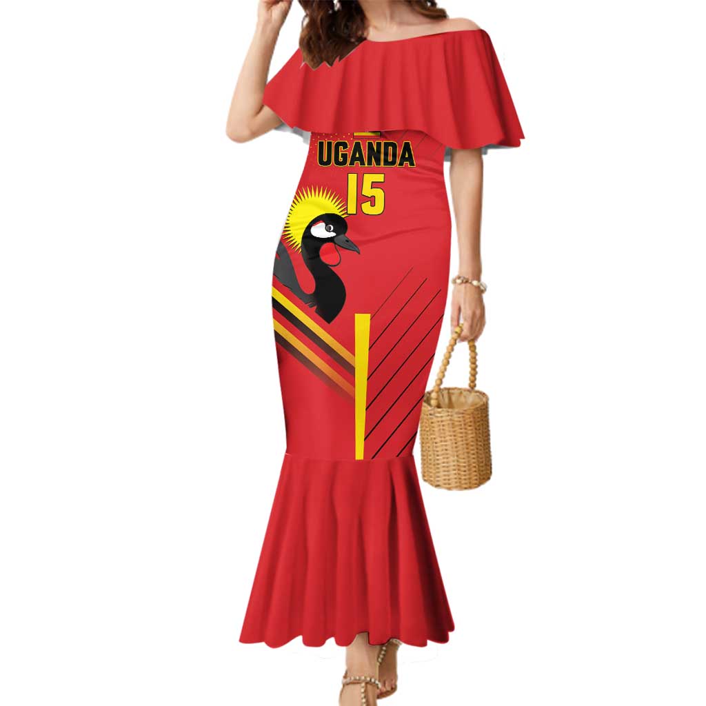 Custom Uganda Basketball Family Matching Mermaid Dress and Hawaiian Shirt Go Silverbacks - Wonder Print Shop