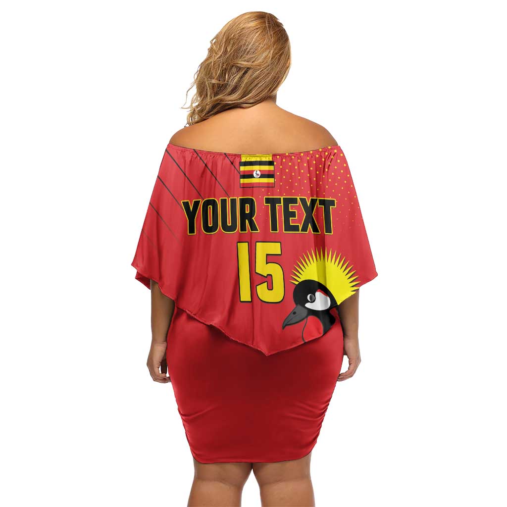 Custom Uganda Basketball Family Matching Off Shoulder Short Dress and Hawaiian Shirt Go Silverbacks - Wonder Print Shop