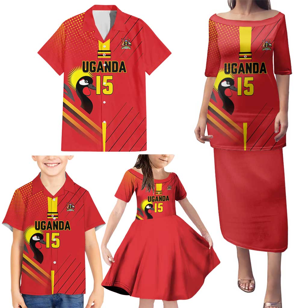 Custom Uganda Basketball Family Matching Puletasi and Hawaiian Shirt Go Silverbacks - Wonder Print Shop