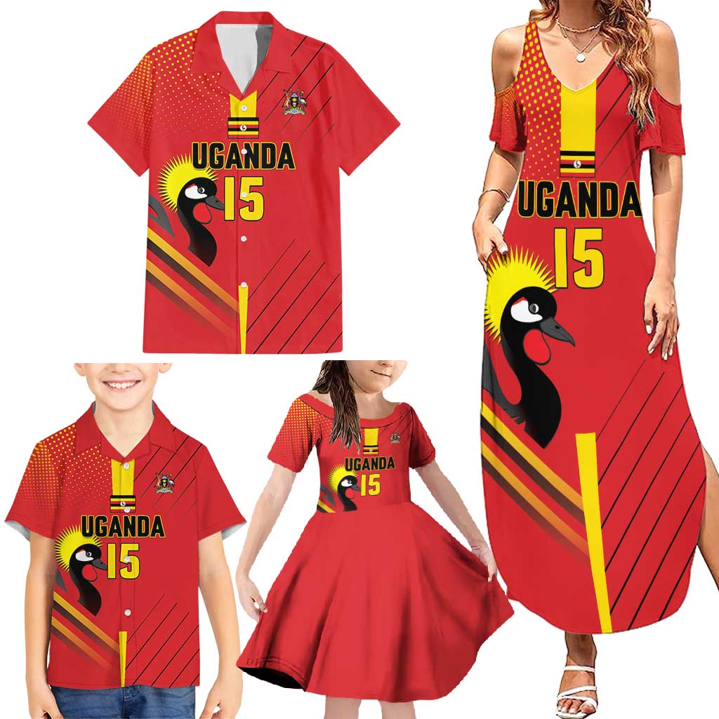 Custom Uganda Basketball Family Matching Summer Maxi Dress and Hawaiian Shirt Go Silverbacks - Wonder Print Shop