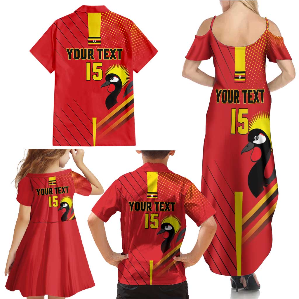 Custom Uganda Basketball Family Matching Summer Maxi Dress and Hawaiian Shirt Go Silverbacks - Wonder Print Shop