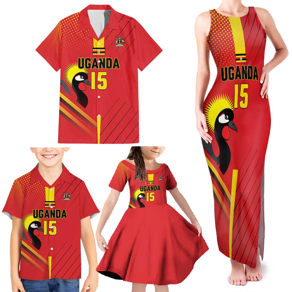Custom Uganda Basketball Family Matching Tank Maxi Dress and Hawaiian Shirt Go Silverbacks - Wonder Print Shop