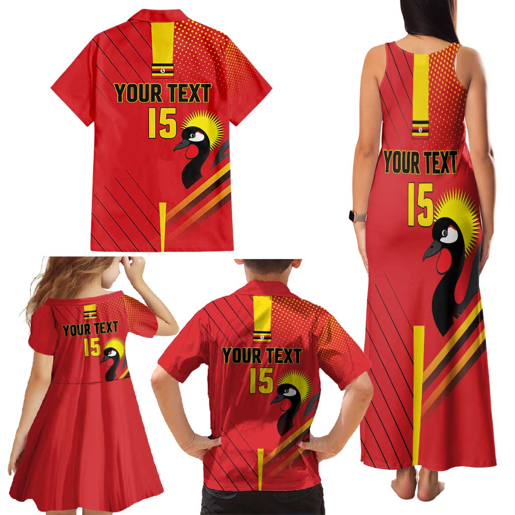 Custom Uganda Basketball Family Matching Tank Maxi Dress and Hawaiian Shirt Go Silverbacks - Wonder Print Shop