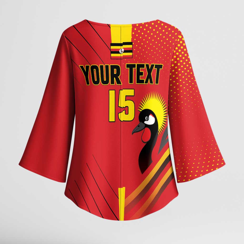 Custom Uganda Basketball Kimono Sleeve Blouse Go Silverbacks - Wonder Print Shop