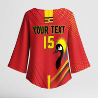 Custom Uganda Basketball Kimono Sleeve Blouse Go Silverbacks - Wonder Print Shop