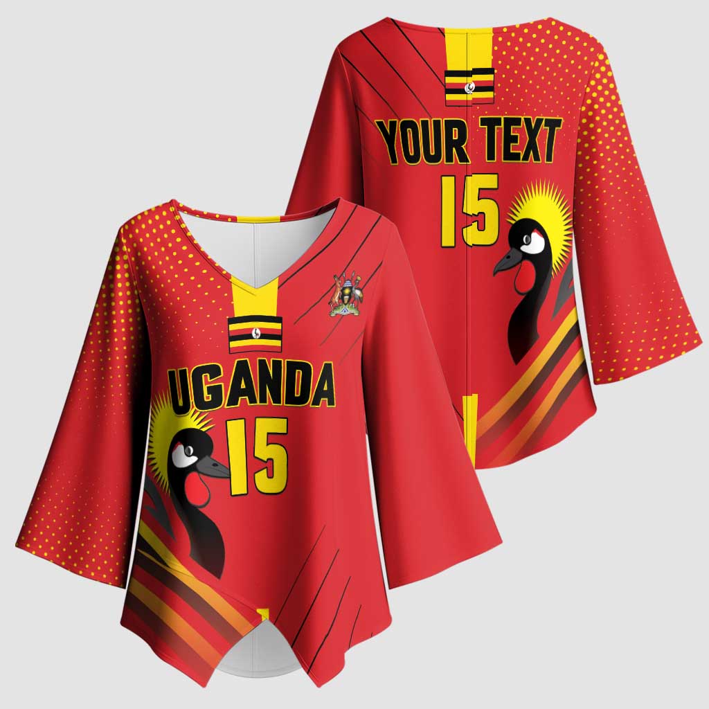 Custom Uganda Basketball Kimono Sleeve Blouse Go Silverbacks - Wonder Print Shop