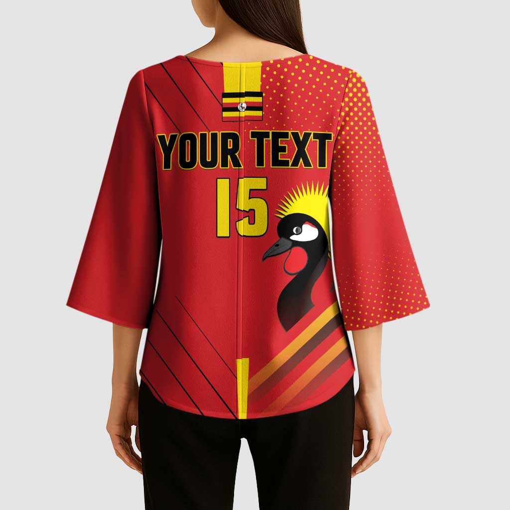 Custom Uganda Basketball Kimono Sleeve Blouse Go Silverbacks - Wonder Print Shop