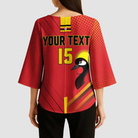 Custom Uganda Basketball Kimono Sleeve Blouse Go Silverbacks - Wonder Print Shop