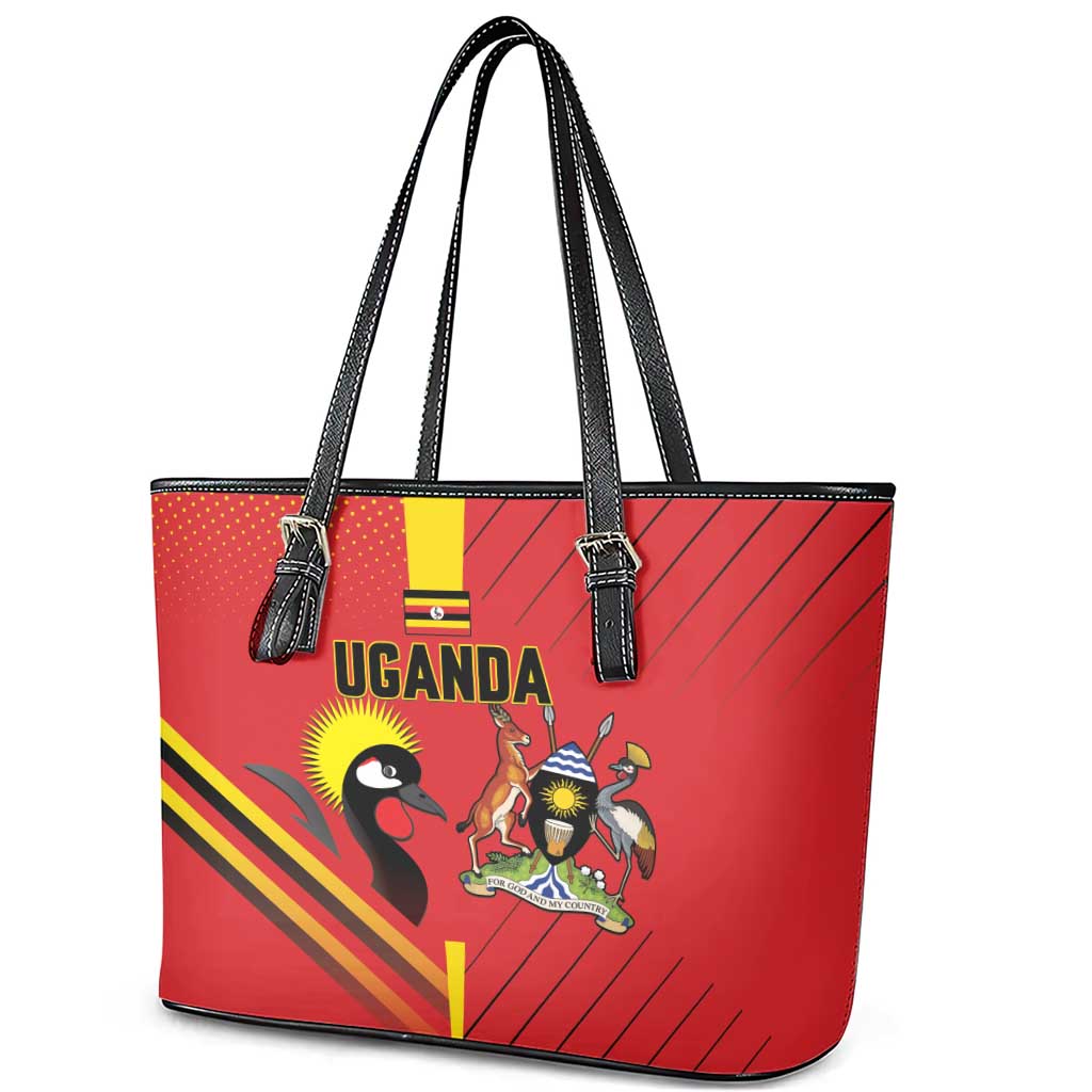 Uganda Basketball Leather Tote Bag Go Silverbacks - Wonder Print Shop