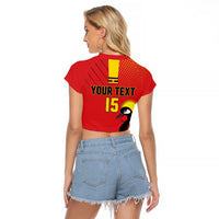 Custom Uganda Basketball Raglan Cropped T Shirt Go Silverbacks - Wonder Print Shop
