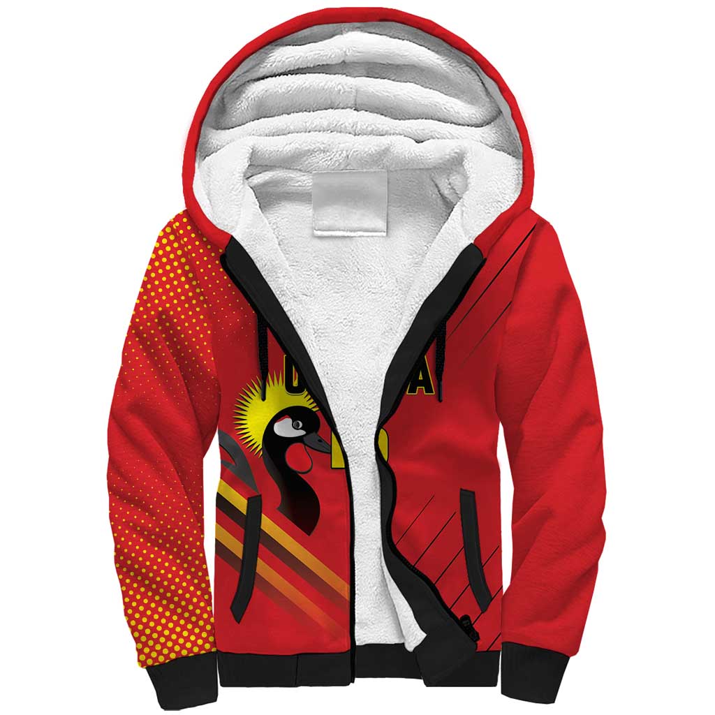 Custom Uganda Basketball Sherpa Hoodie Go Silverbacks - Wonder Print Shop