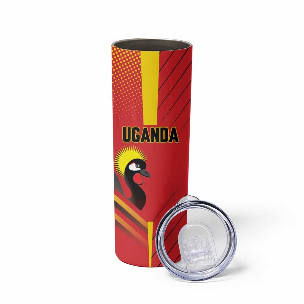 Custom Uganda Basketball Skinny Tumbler Go Silverbacks - Wonder Print Shop