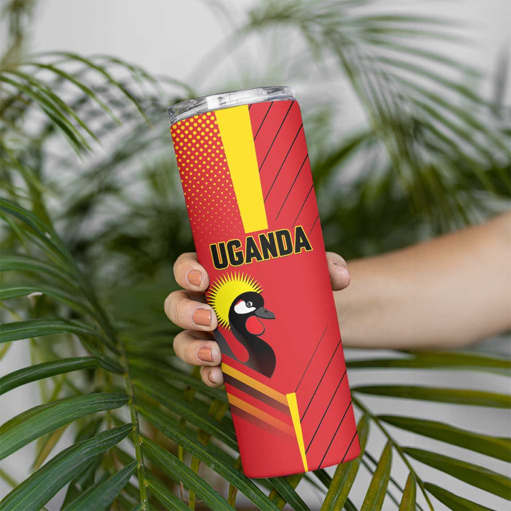 Custom Uganda Basketball Skinny Tumbler Go Silverbacks - Wonder Print Shop