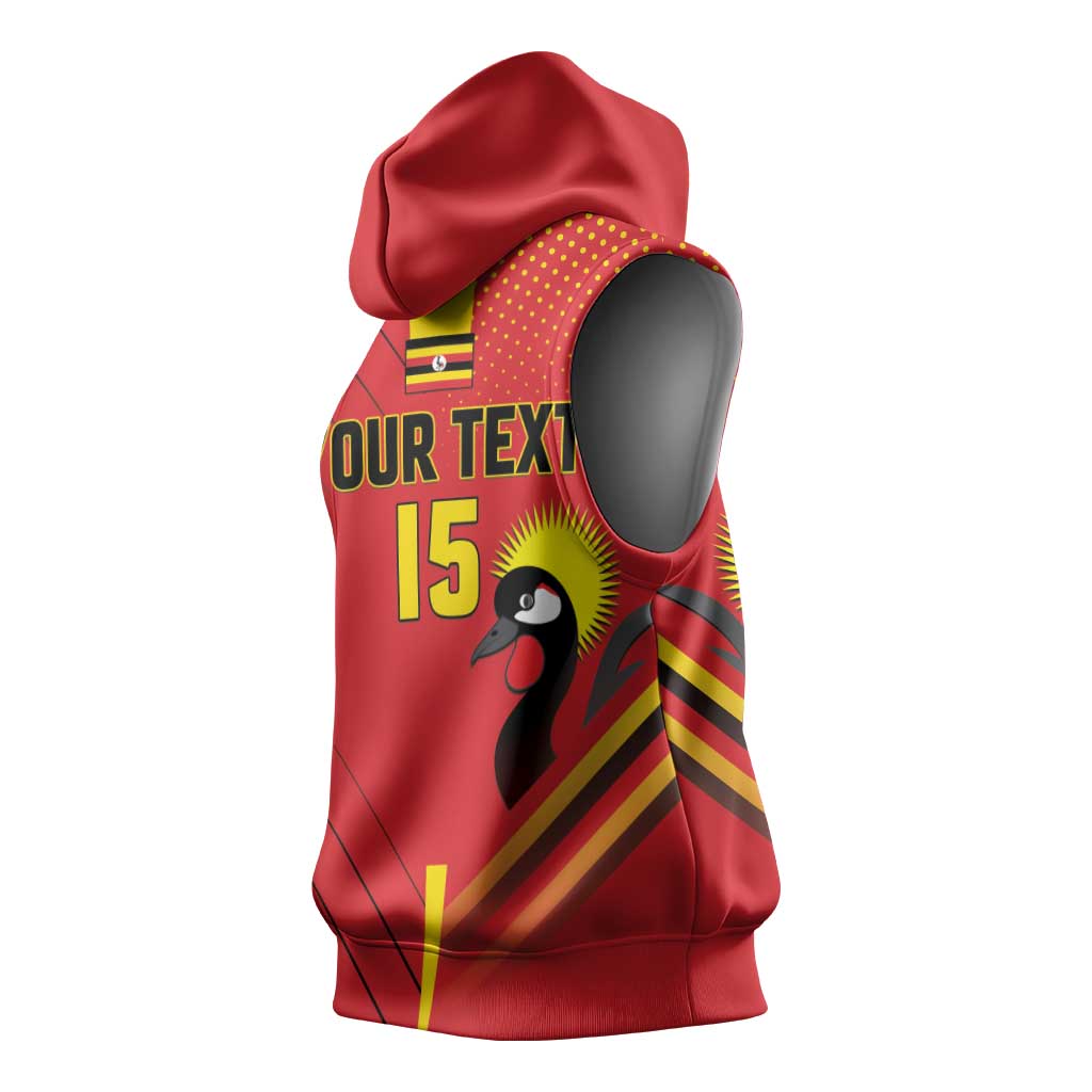 Custom Uganda Basketball Sleeveless Hoodie Go Silverbacks - Wonder Print Shop