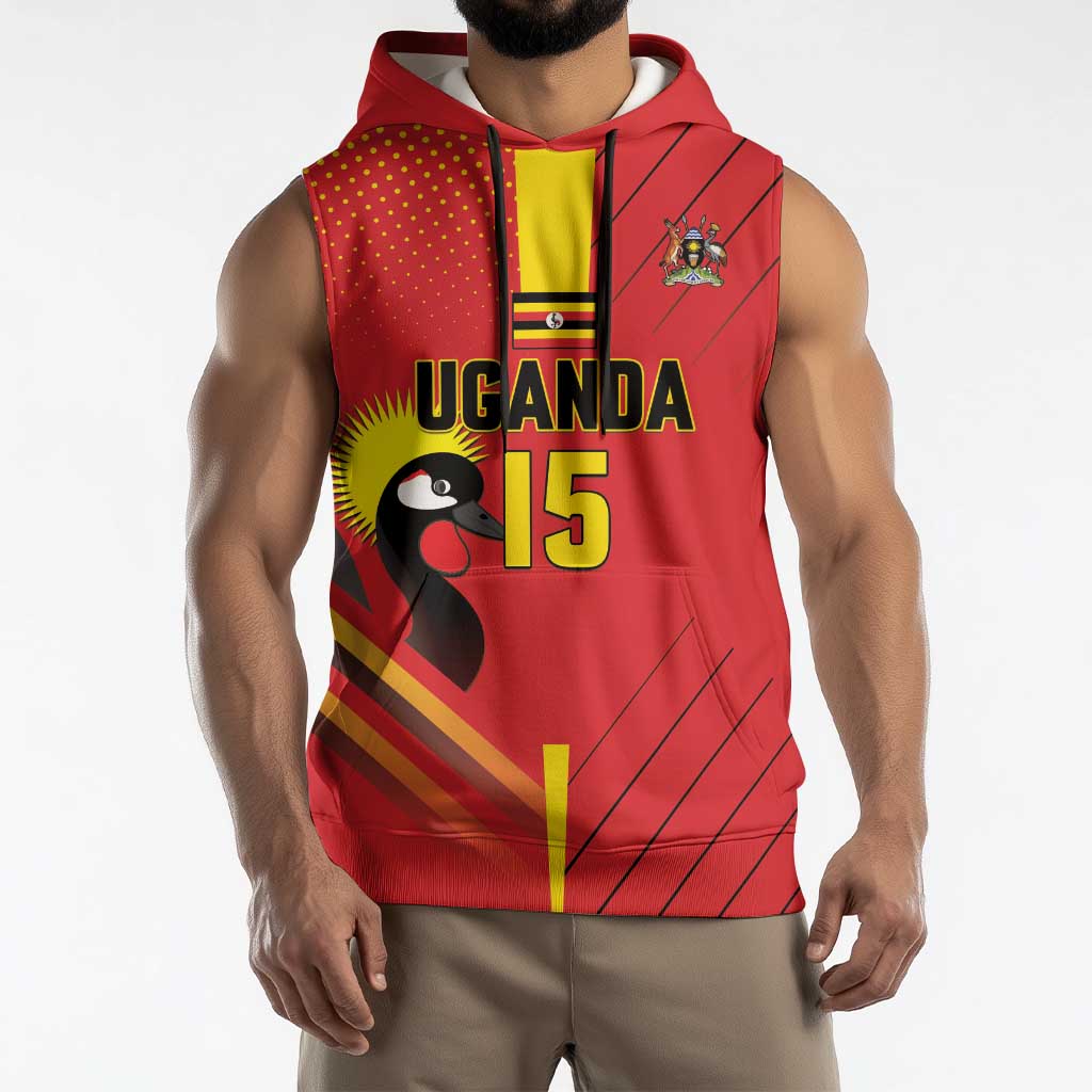 Custom Uganda Basketball Sleeveless Hoodie Go Silverbacks - Wonder Print Shop